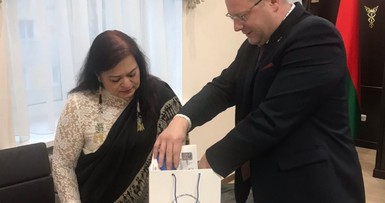 Встреча с Чрезвычайным и Полномочным Послом Республики Индия в РБ 