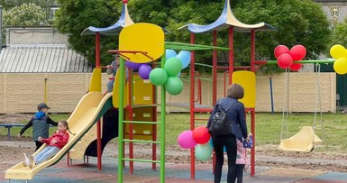 Торжественное открытие детской площадки в Могилеве 