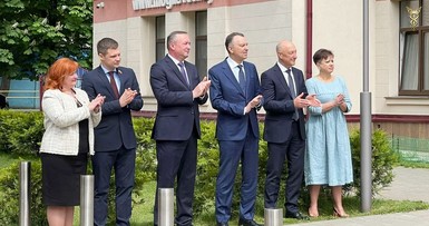 Торжественное открытие детской площадки в Могилеве 